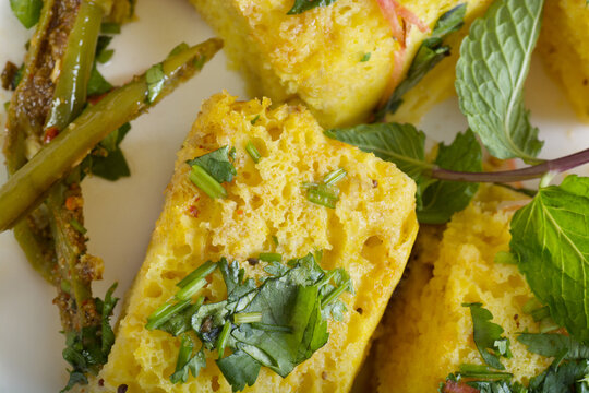 Traditional Gujarati snack Dhokla