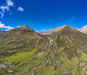 Aerial photo of Dongdashan Pass, Changdu, 318 Sichuan Tibet Line, Xizang © 晓晓 任