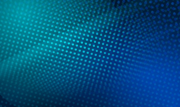 Dark Blue Cyan Halftone Dot Grid Background with Wavy Gradient Mesh for Banner