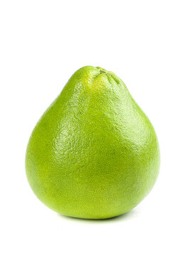 Fresh Green Thai Pomelo Grapefruit Citrus Fruit Isolated on White Background