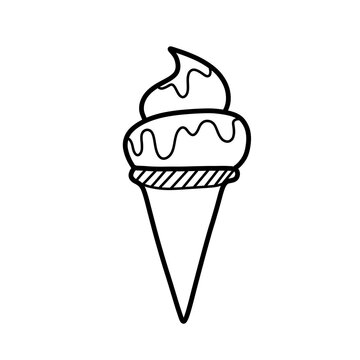 Ice Cream Popsicle Line Art