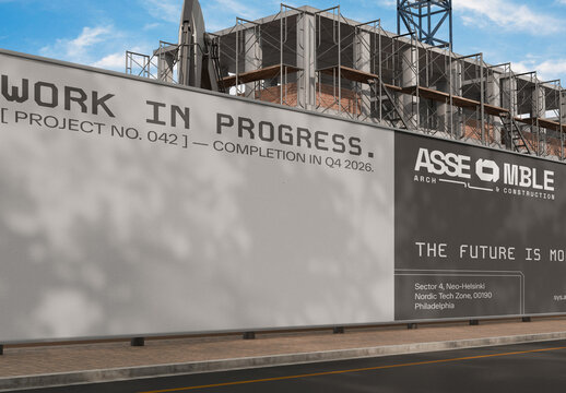 Hoarding Billboard Mockup
