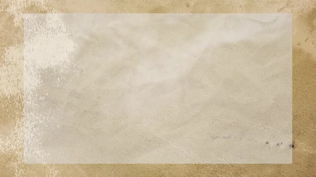 Vintage Beige Watercolor Frame Motion Background with Grunge Texture