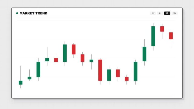 Professional financial chart displays rising price fluctuations and shifting asset values to help investors visualize profitable outcomes during active daily trading sessions for global market