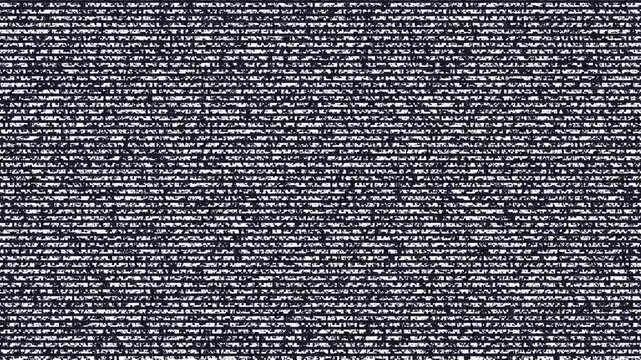 Grainy static texture motion with black bar overlay in cinematic style