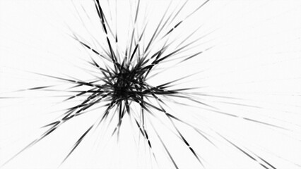 Fototapeta premium Black Radial Starburst Line Pattern Spiky Abstract Light Background Digital Art Design