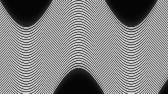 Abstract wave pattern with undulating curves and subtle gradient in monochrome cinematic motion