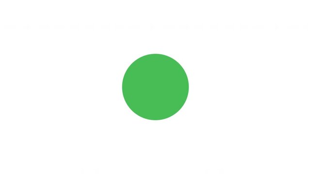 Green circle symbol isolated on white background indicating status button or digital interface graphic