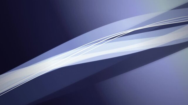 Translucent blue ribbons undulate in a seamless loop