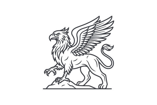 Griffin Mythical Creature Vector Illustration