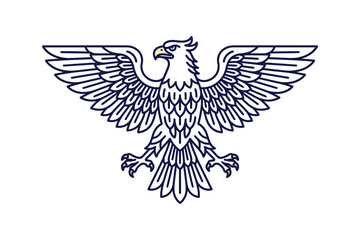 Fototapeta premium Heraldic Eagle Vector Illustration