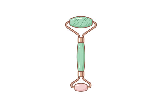 Jade Facial Roller Vector Illustration
