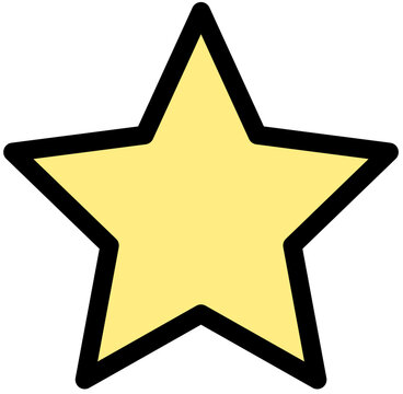 Cute Cartoon Star Vector Illustration Icon