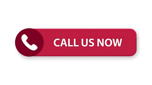 Red call us now button icon for business website