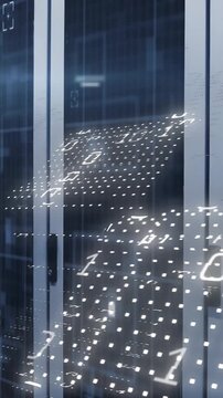 Animation of digital data processing over computer servers
