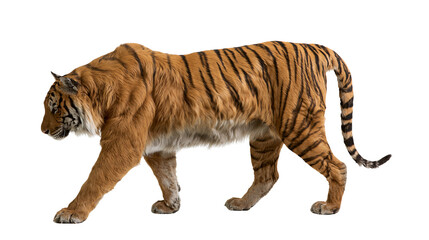 Bengal tiger walking profile view full body © Peregrine