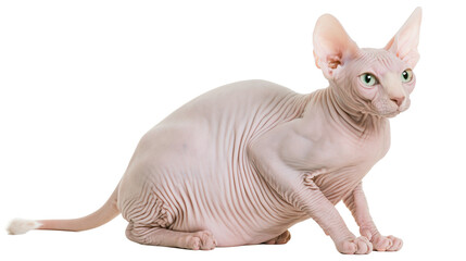 Sphynx cat with wrinkled skin and large ears © Alaric