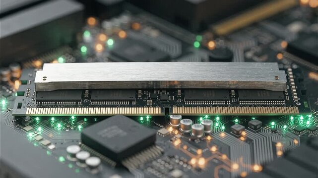 Enterprise DDR5 Memory Module Installed on Modern Computer Motherboard