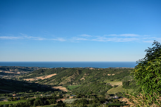 Marche. Spectacular landscape of the Marche hills.