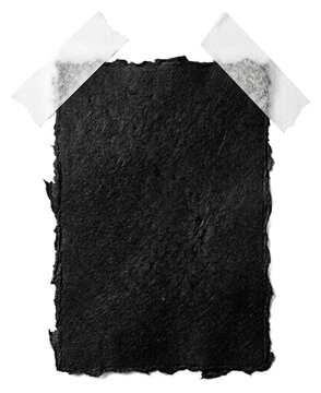 Rough Textured Black Paper Attached with Tape.