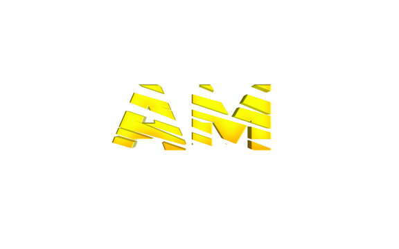 Modern AM monogram logo for corporate asset management and investment business