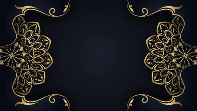 Motion graphic, luxurious ornamental mandala background.