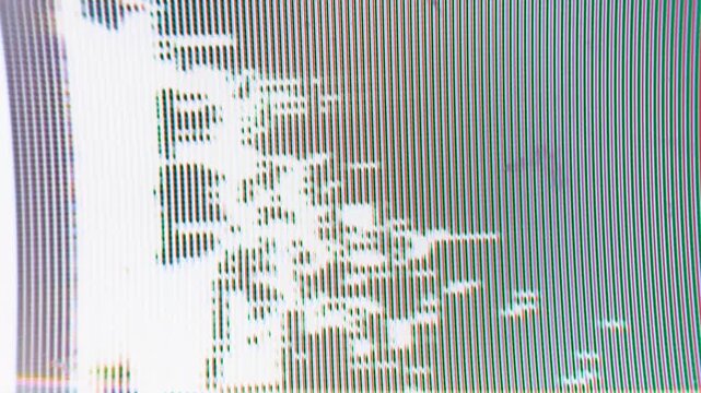 Bright white CRT screen with faint horizontal structure, overexposed analog glitch macro texture, epic flickering black and white error screen CRT monitor macro pattern visual