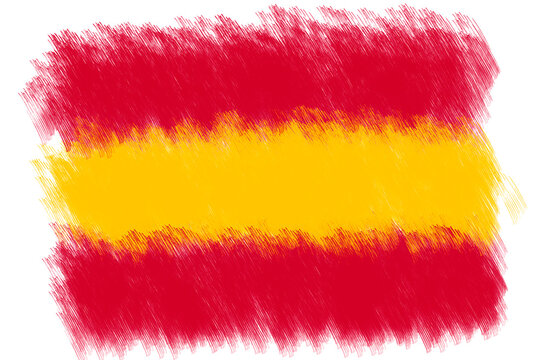 Colores de la bandera espa&ntilde;ola, con pinceladas de pintura roja y amarilla sobre un fondo transparente, ideales para dise&ntilde;o web, logotipos, aplicaciones o interfaces de usuario.