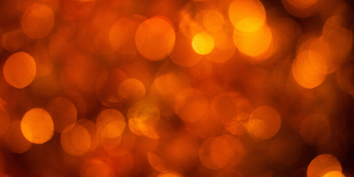 Orange Autumn Warm Bokeh Light Background