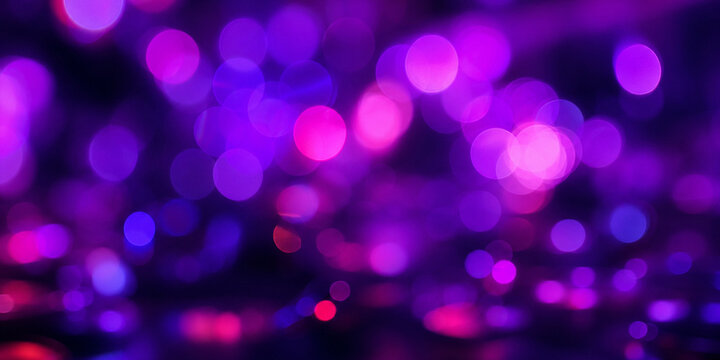 Purple Nightlife Neon Bokeh Light Background