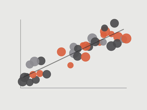 Scatter Plot Data Chart Flat Vector Illustration