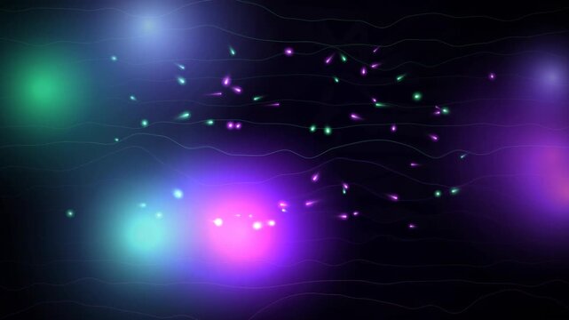 Abstract Glowing Light Trails on a Dark Background Creating a Futuristic Cinematic Visual for Technology Backgrounds