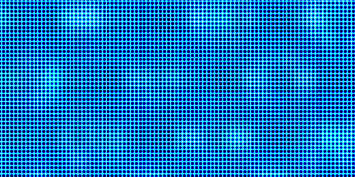 Blue halftone dots pattern background, abstract led display screen texture, glowing cyan pop art halftone backdrop
