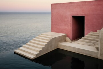 Obraz premium Architect architecture staircase building.