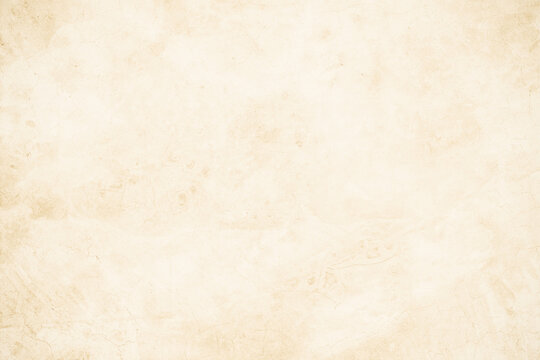 Colour old concrete wall texture background. Close up retro plain cream color cement wall background texture. Design paper vintage parchment element.