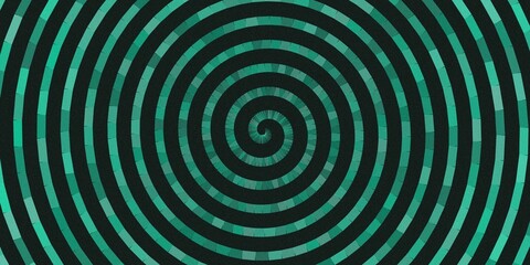 Naklejka premium Abstract teal textured spiral background with dark center.