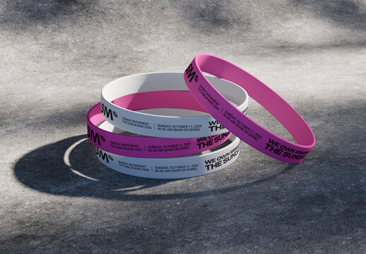 Silicone Wristband Mockup