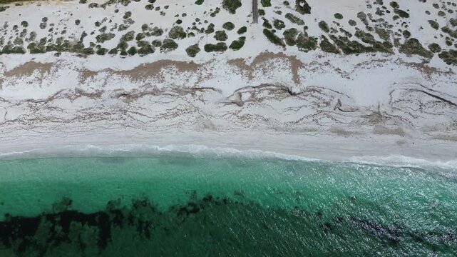 Aerial View of Wild Sardinian Coast Near Mari Ermi and Is Arutas