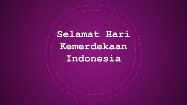 Selamat hari kemerdekaan indonesia text greeting