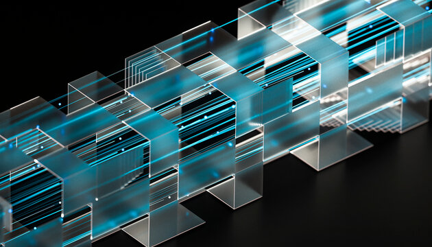 3D Geometric Cube Composition