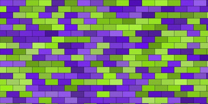 Abstract purple green brick texture background graphic illustration wallpaper.