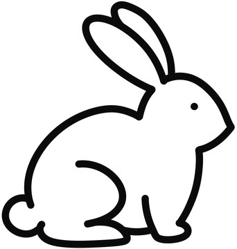 Rabbit Icon for Easter, Animal and Children&rsquo;s Design