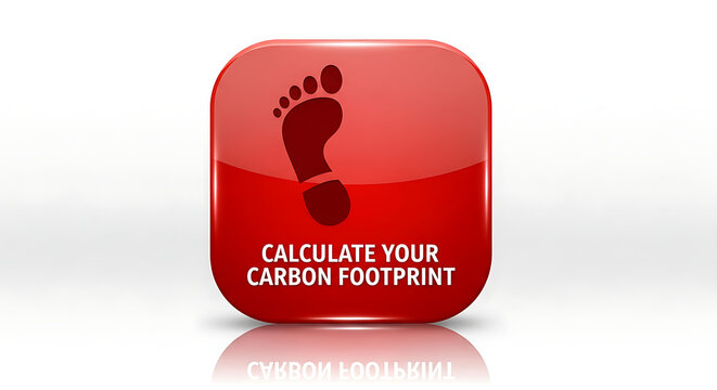 Calculate Your Carbon Footprint App Icon - Environmental Impact Measurement