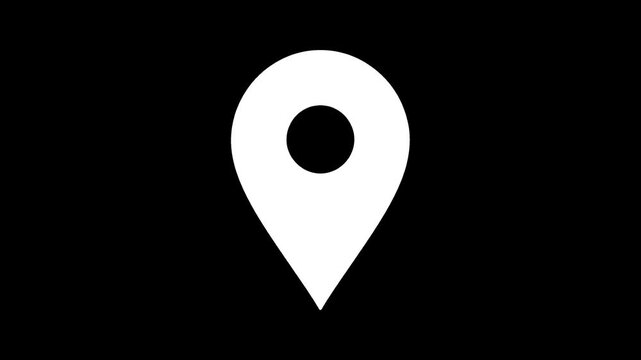 Location Pin Logo Animation, GPS Navigation and Map Marker Icon