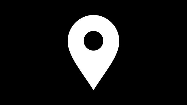 Location Pin Logo Animation, GPS Navigation and Map Marker Icon