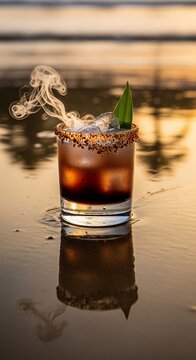 Golden Hour Elixir: Smoked Shores and Sunset Hues