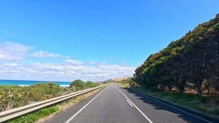 Obraz premium Scenic Coastal Drive Along the Great Ocean Road in Victoria Australia