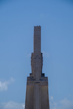 Lisboa, Lisboa, Portugal - 21 July 2026: View of Monument to the Discoveries against a clear blue sky.
