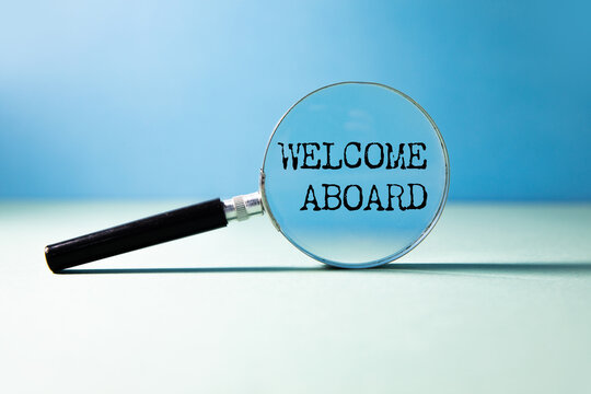 WELCOME ABOARD text on paper