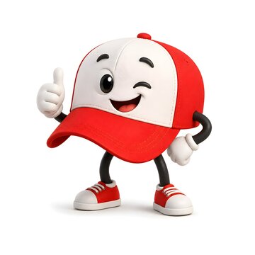 Ilustrasi Maskot Topi Baseball Ramah untuk Branding dan Pemasaran